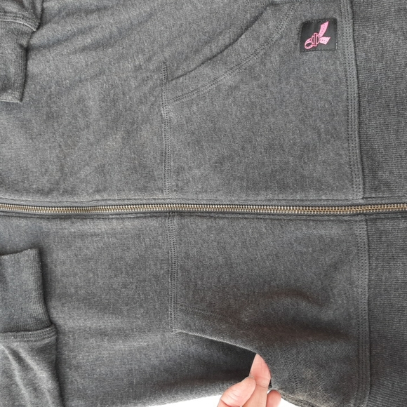 Harley Davidson Size XS Breast Cancer Awareness Grey Pink Sequin Hoodie - Picture 14 of 17